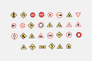 30 Traffic Sign Icons