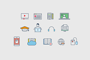 15 E-Learning Online Course Icons