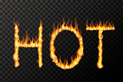 HOT phrase made from fire