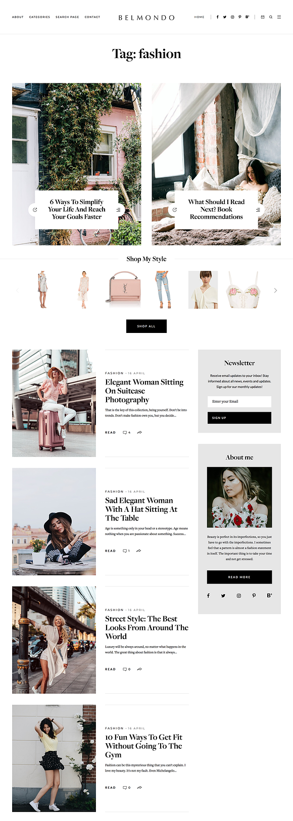 Responsive Blogger Template Belmondo in Website Templates - product preview 1