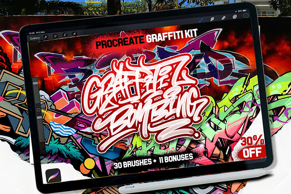 PROCREATE GRAFFITI BOMBING in Photoshop Brushes - product preview 6