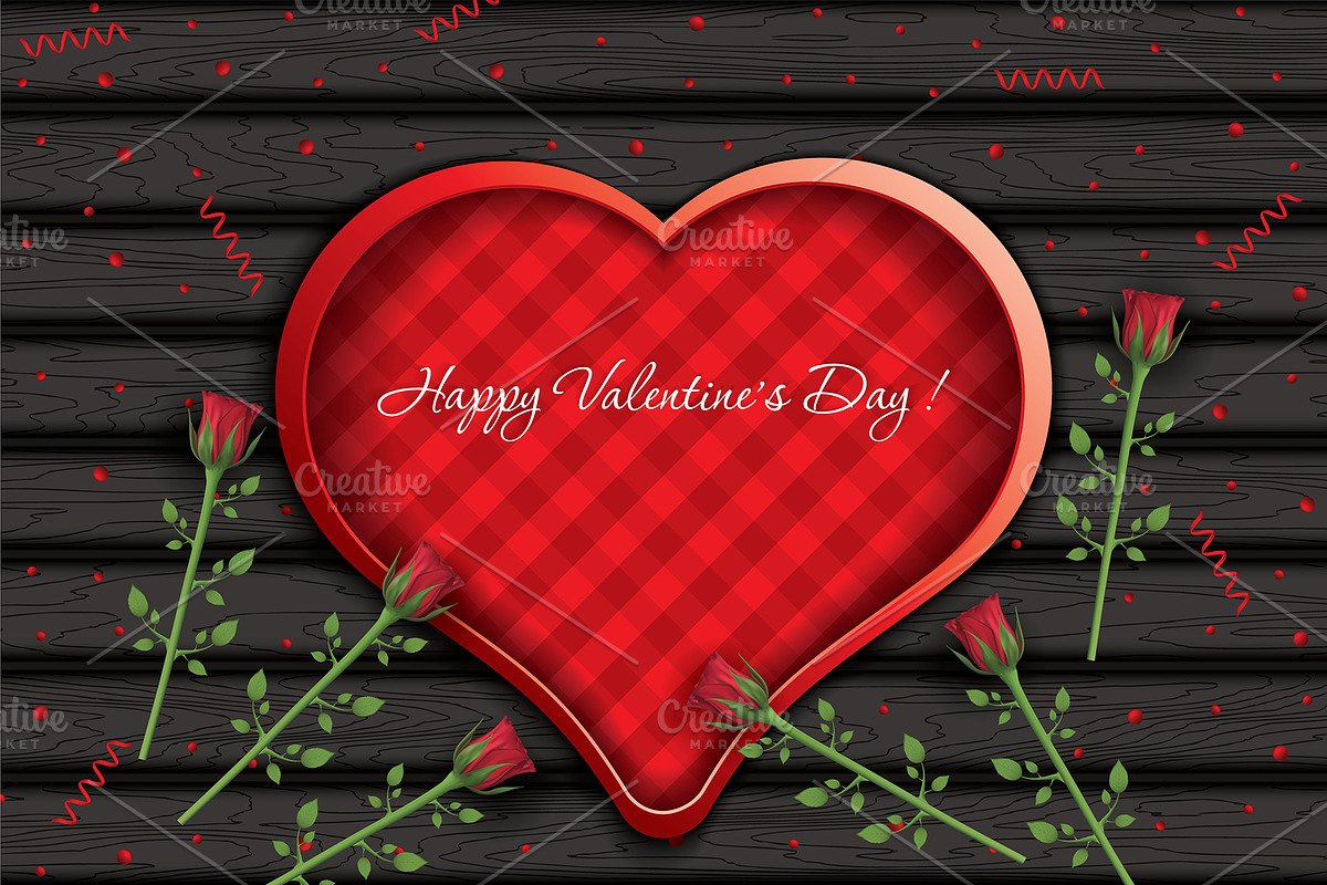 Valentine`s day greeting card in Illustrations - product preview 8