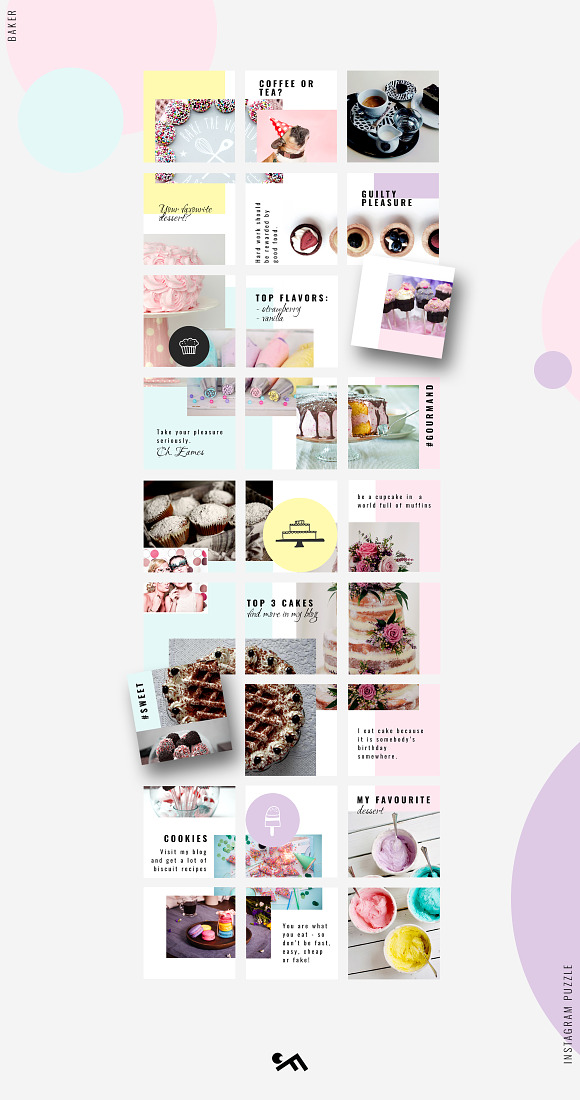 Instagram PUZZLE template - Baker in Instagram Templates - product preview 3
