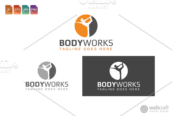Fitness Gym Logo Template 1 in Logo Templates - product preview 3