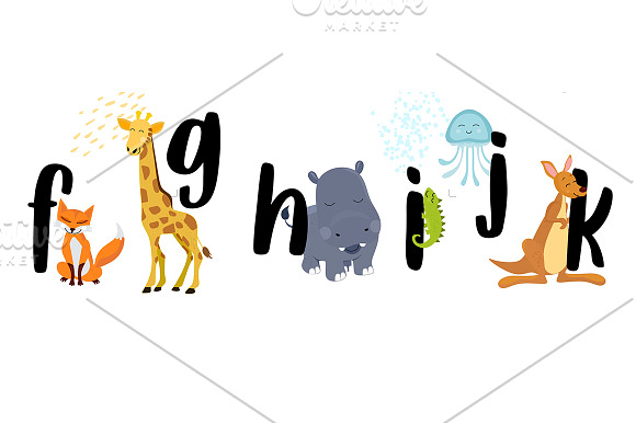 Animal alphabet poster in Illustrations - product preview 5