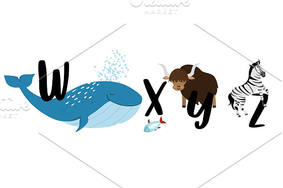 Animal alphabet poster in Illustrations - product preview 8