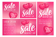 Two heart. Sale Valentine's Day
