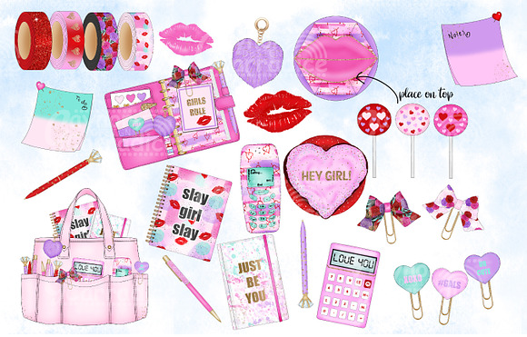 Galentine - Valentines clipart in Illustrations - product preview 2