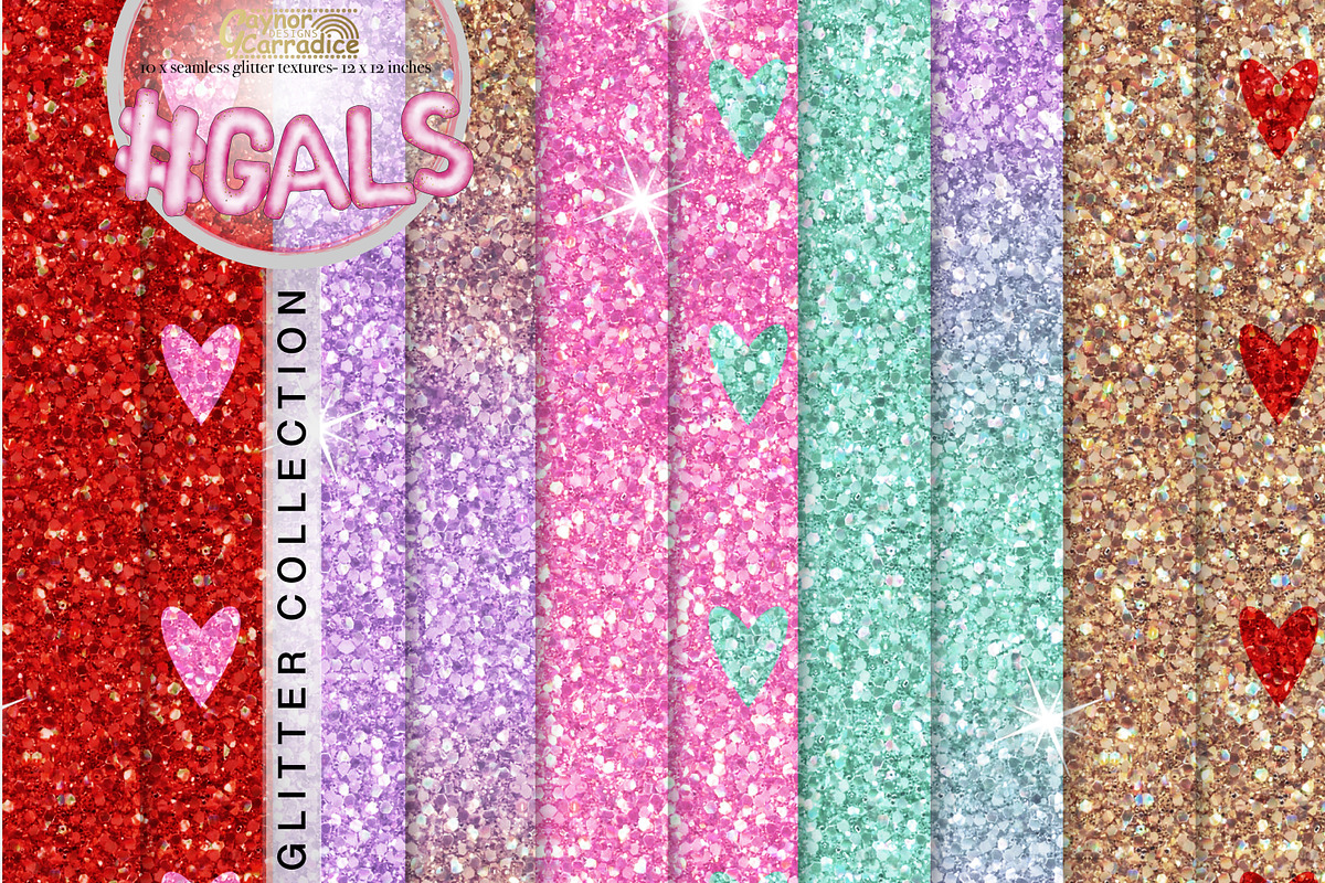 Valentine glitter textures in Textures - product preview 8