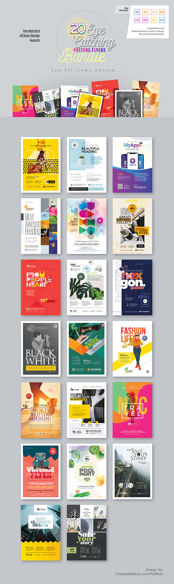 EyeCatching Poster & Flyer Bundle in Flyer Templates - product preview 1