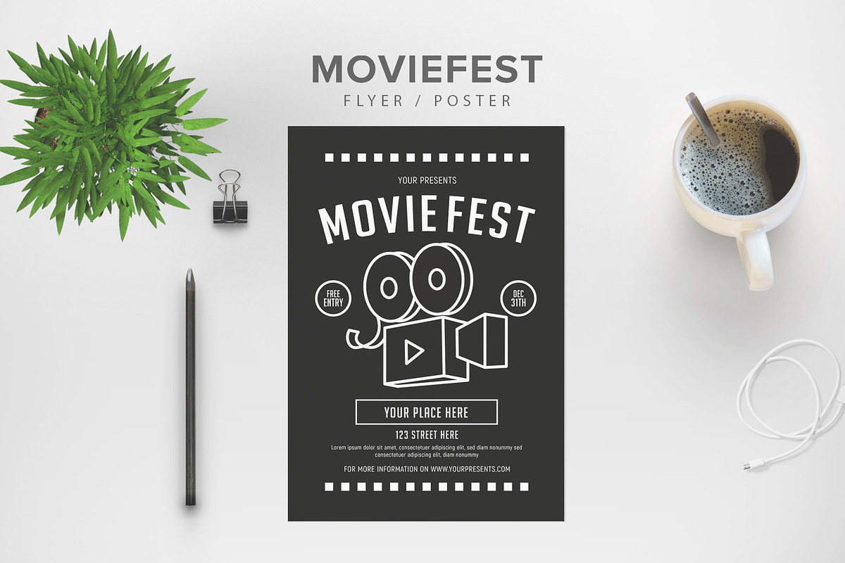 Moviefest Flyer in Flyer Templates - product preview 8