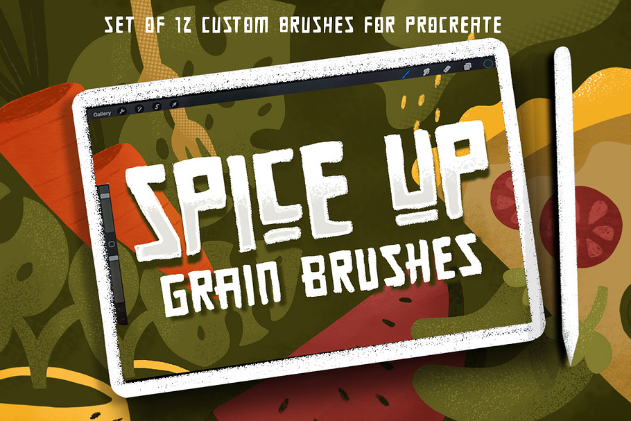 SPICE UP GRAIN BRUSHES for Procreate