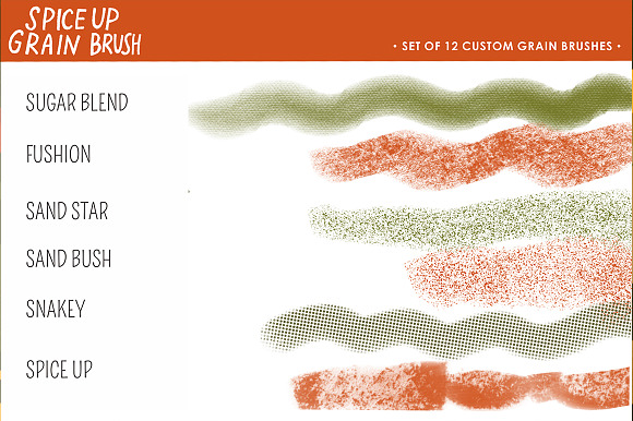 SPICE UP GRAIN BRUSHES for Procreate in Photoshop Brushes - product preview 5