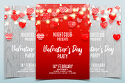 Valentine's Day party flyer template
