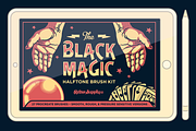 Black Magic Halftones for Procreate