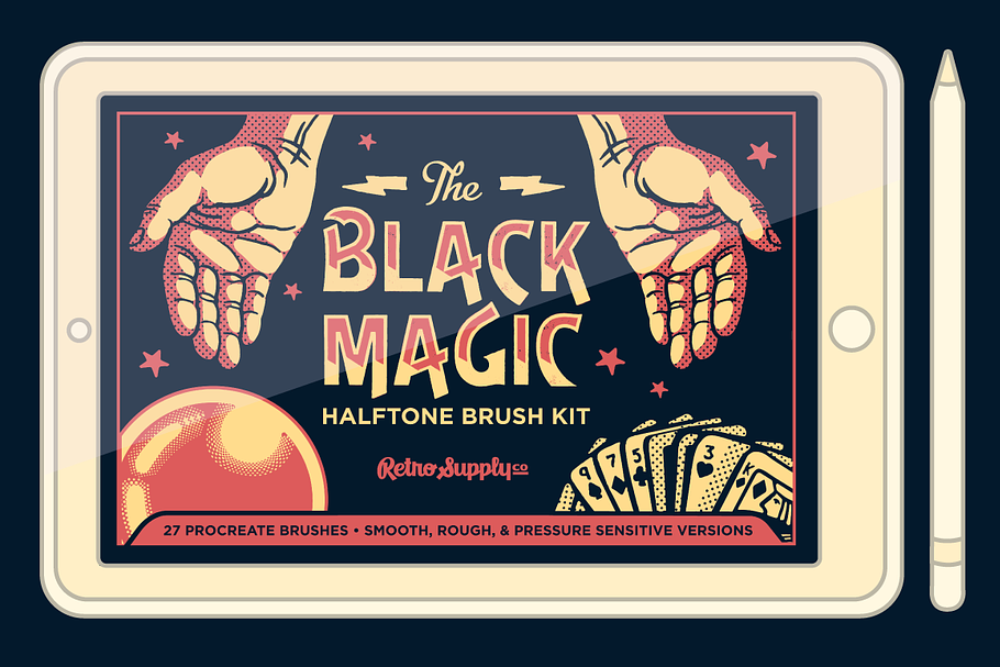 Black Magic Halftones for Procreate in Photoshop Brushes - product preview 8