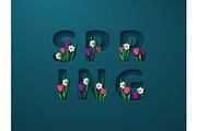 Spring typographic design for