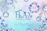 FLAX Watercolor png