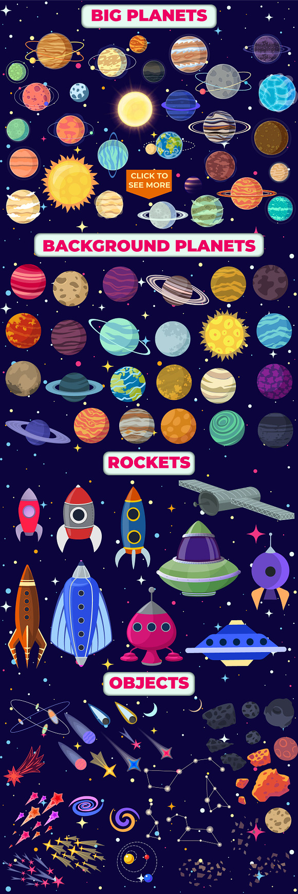 Big Space Vector Pack in Illustrations - product preview 1