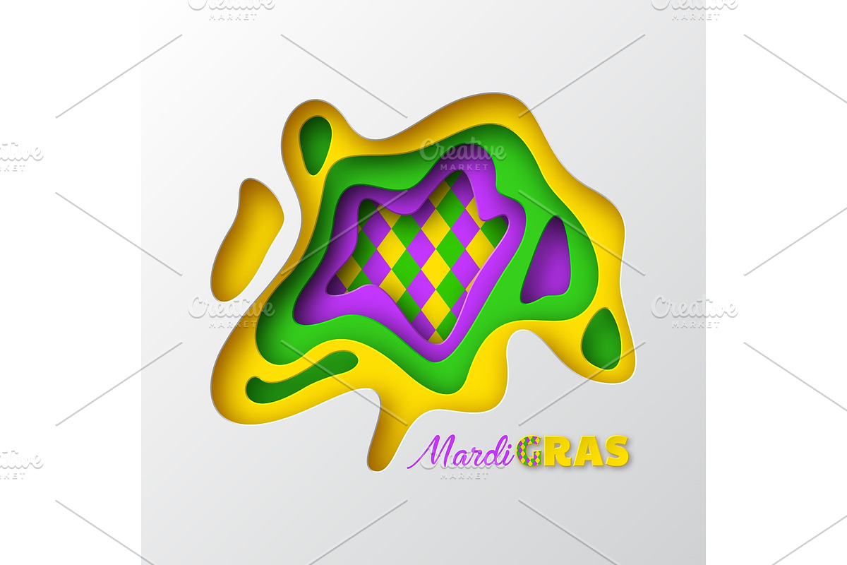 Mardi Gras abstract carnival design. in Illustrations - product preview 8