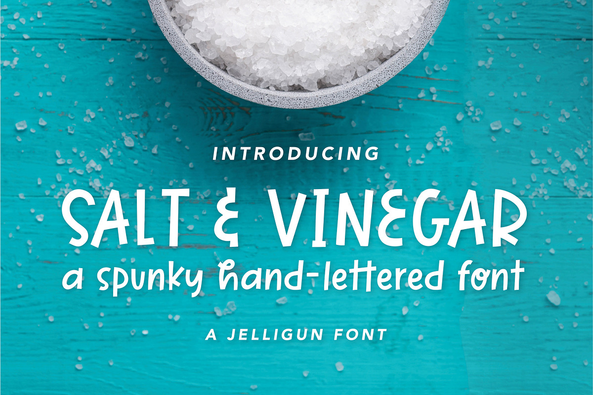 Salt & Vinegar | A Spunky Block Font in Block Fonts - product preview 8
