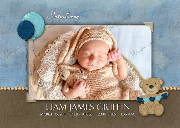 "Oh Baby!"  5x7 Birth Announcements in Card Templates - product preview 1