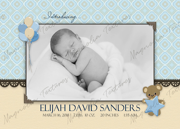 "Oh Baby!"  5x7 Birth Announcements in Card Templates - product preview 4