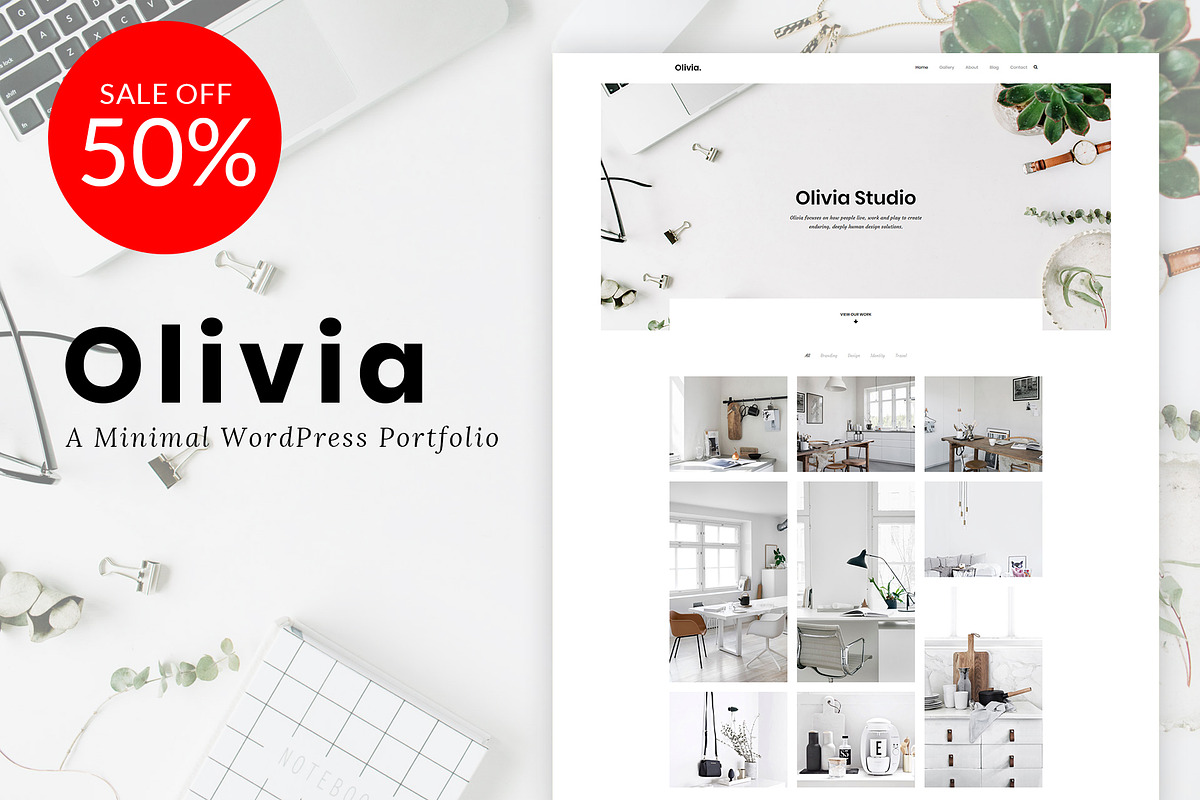 Olivia - A Minimal Portfololio in WordPress Portfolio Themes - product preview 8