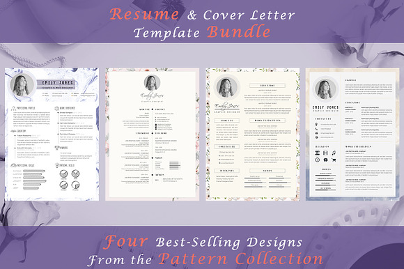 Resume CV Pattern Bundle in Resume Templates - product preview 1