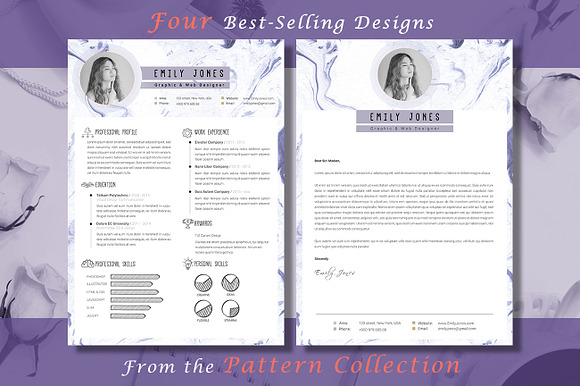 Resume CV Pattern Bundle in Resume Templates - product preview 3