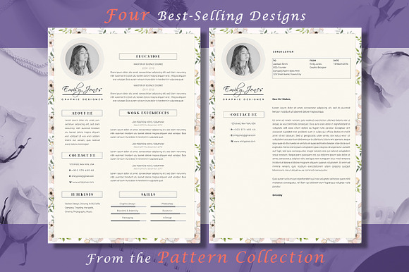Resume CV Pattern Bundle in Resume Templates - product preview 5