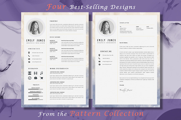 Resume CV Pattern Bundle in Resume Templates - product preview 6