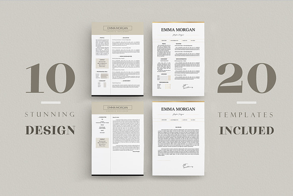 Simple Resume BUNDLE Template M in Resume Templates - product preview 3