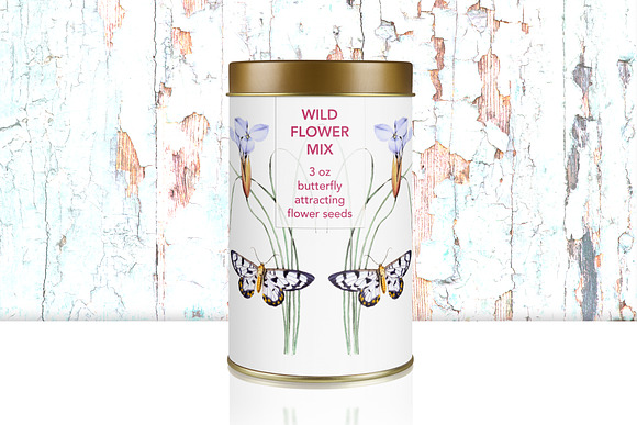 White Butterfly Heleona Vintage in Illustrations - product preview 3