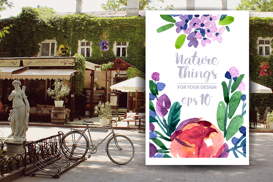 Download Vector Floral Watercolor Collection | Custom-Designed Illustrations ~ Creative Market
