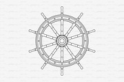 vector outline handwheel