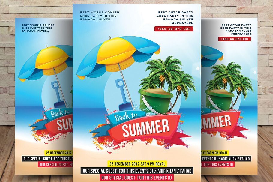Turn Back Summer Flyer in Flyer Templates - product preview 8