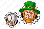 Leprechaun Baseball Mascot Ripping