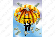 Golden Parachute Cash Silhouette