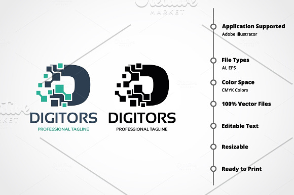Letter D - Digitor Logo in Logo Templates - product preview 6