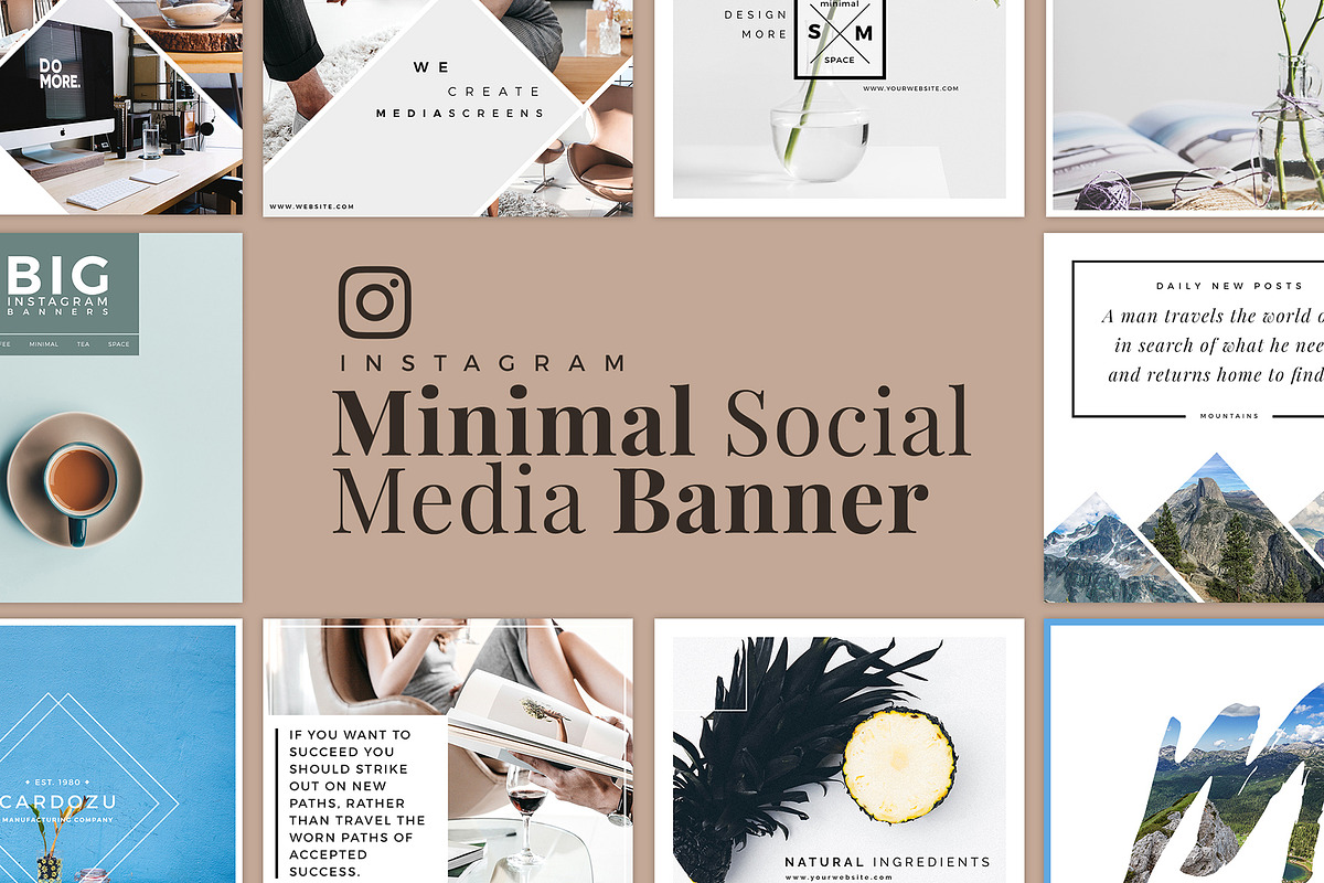 Minimal Social Media Banner in Instagram Templates - product preview 8