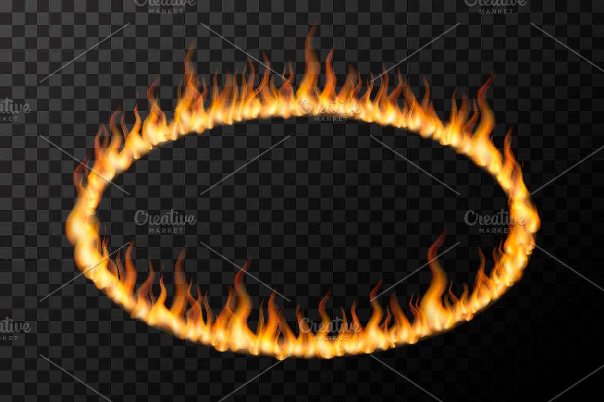 Bright fire flame in ellipse shape in Objects - product preview 8