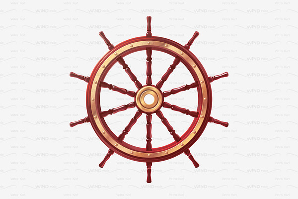 vector volume ship wheel
