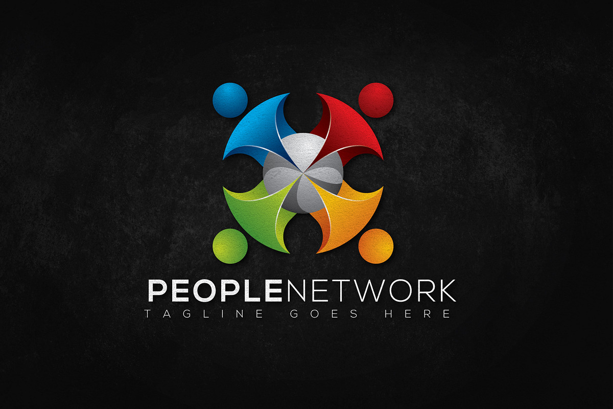 People Network Logo in Logo Templates - product preview 8