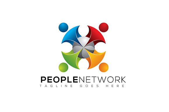 People Network Logo in Logo Templates - product preview 2