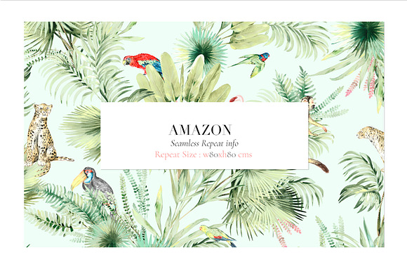 Amazon, Luxury Watercolor Pattern! in Patterns - product preview 6