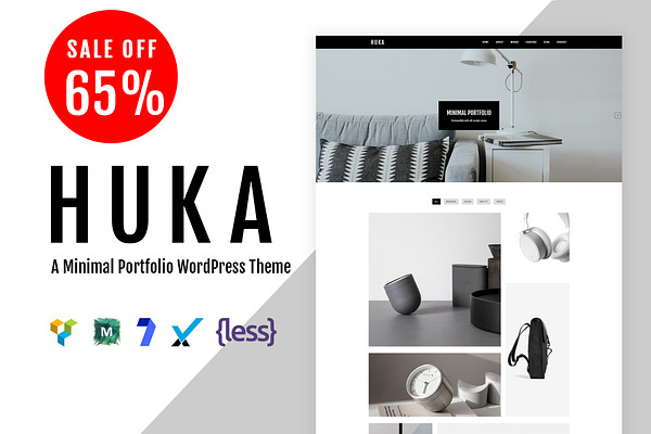 Huka - A Minimal Portfolio WordPess