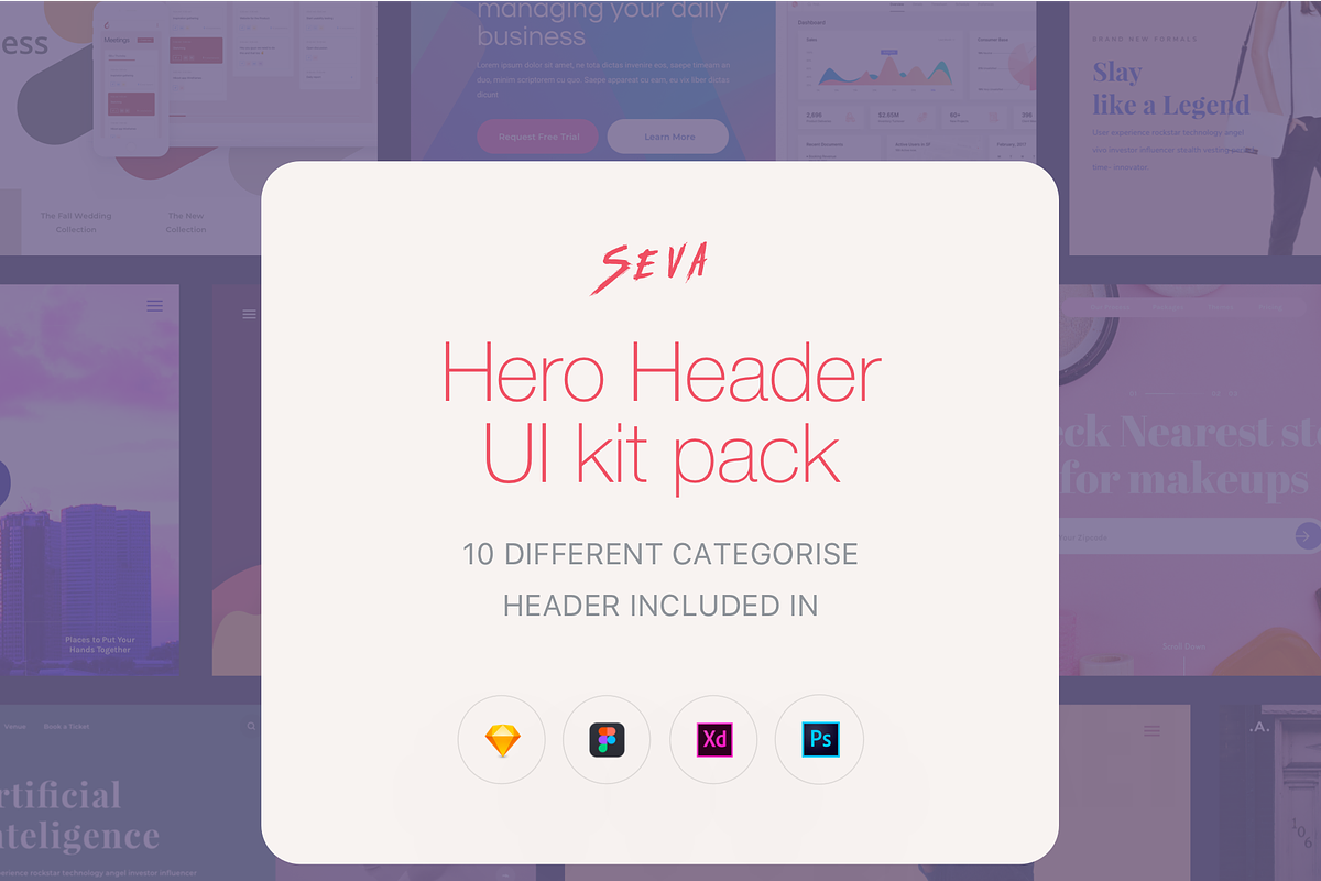 Seva header ui kit pack-2 in Web Elements - product preview 8