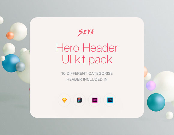 Seva header ui kit pack-2 in Web Elements - product preview 1
