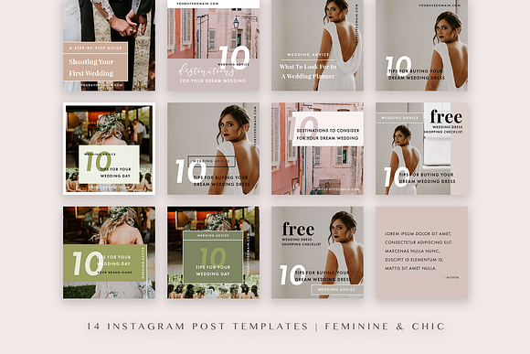 Feminine Instagram Templates Pack in Instagram Templates - product preview 1